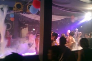 Foam party in a nightclub